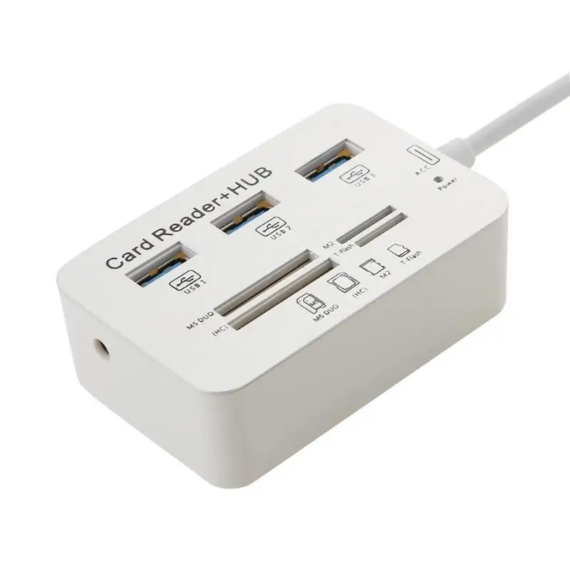 USB 3 0 Combo портовый считыватель карт высокоскоростной концентратор переходник