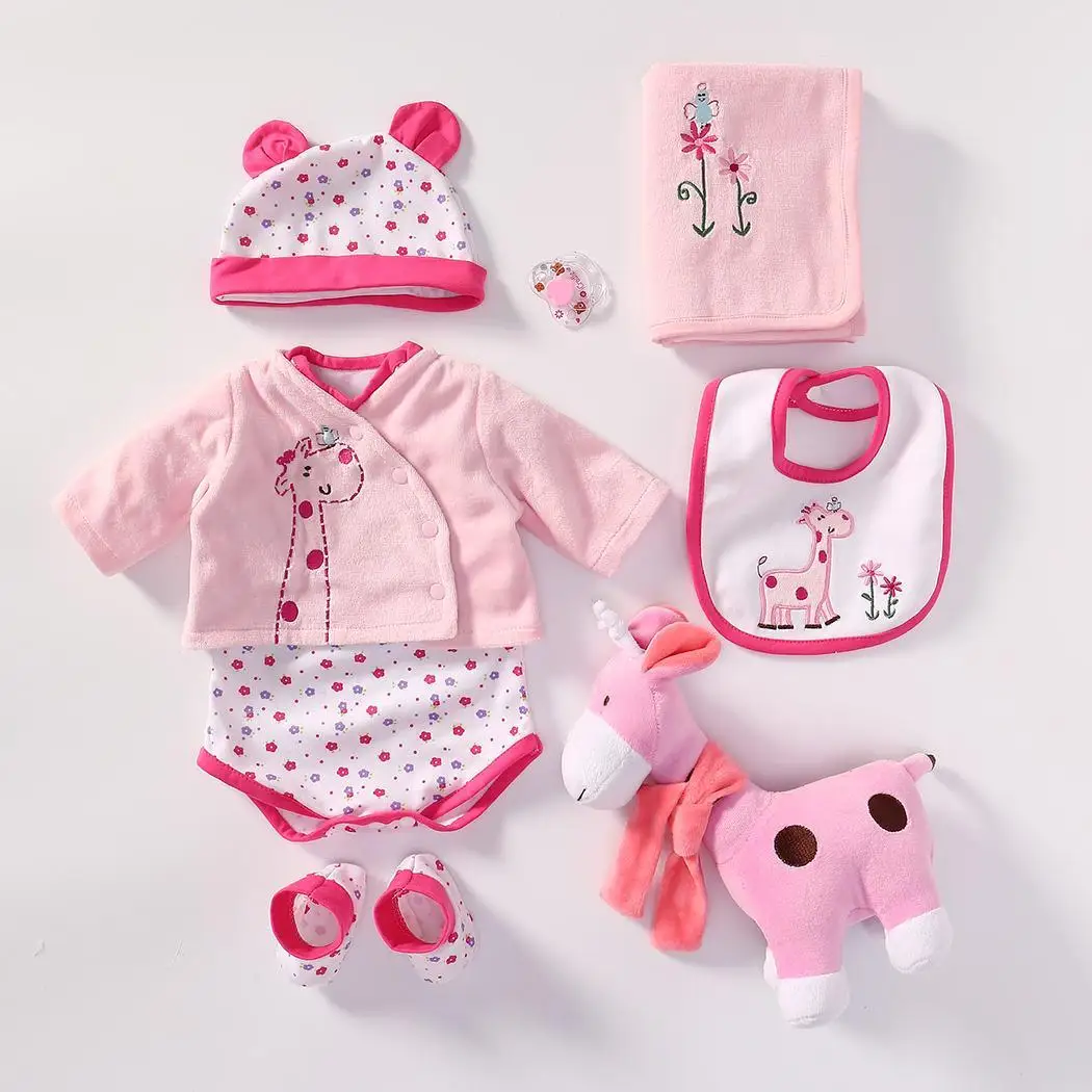Детские мягкие силиконовые реалистичные с одеждой розовые от 2 до 4 лет Reborn Baby