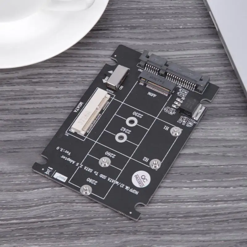 2 в 1 адаптер NGFF M.2 B + M Key Mini PCI E или mSATA SSD к SATA III PCB для полного msata SSD/ 2230/2242/22x80