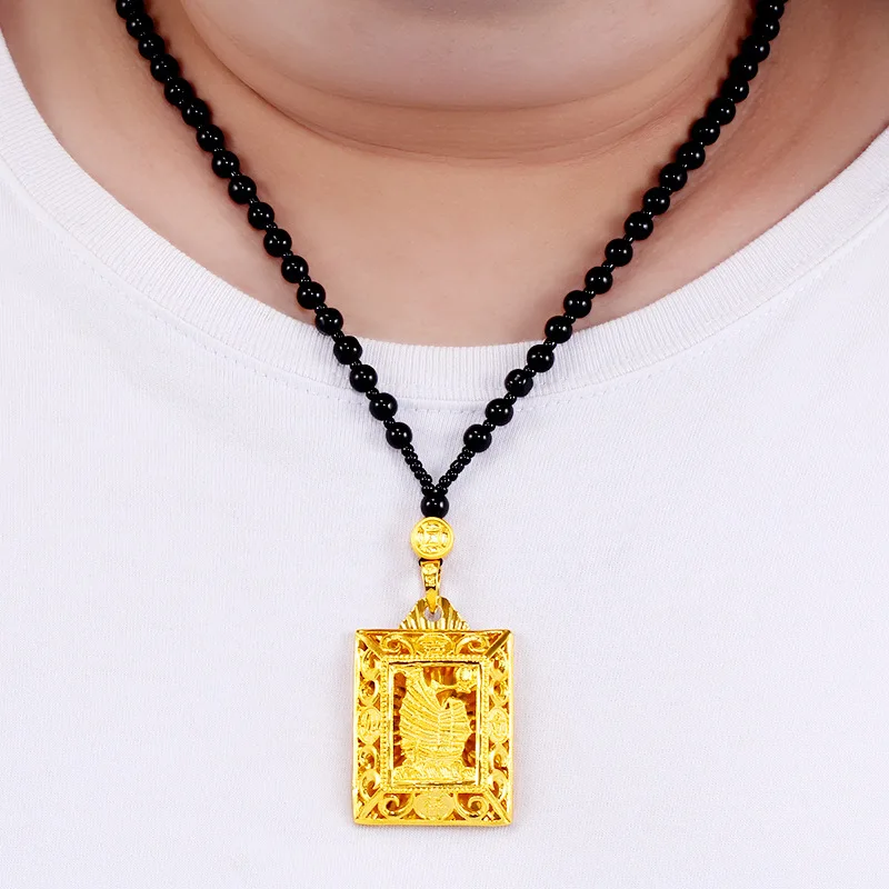 Вьетнамские аллювиальные золотые подвески ожерелье модная простая Золотая