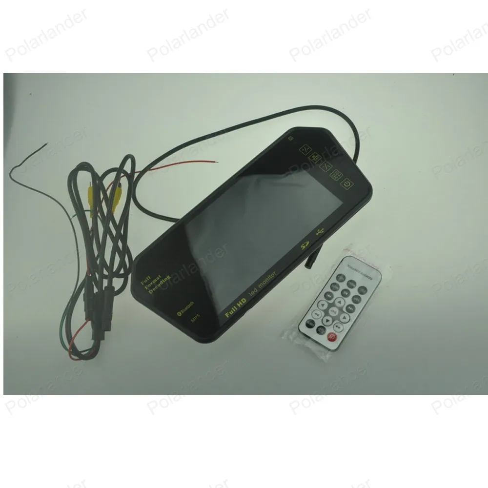 

7 inch Color TFT LCD Wholesale Bluetooth MP5 Car Parking Monitor rear view Mirror reversing priority TF USB FM transmitter