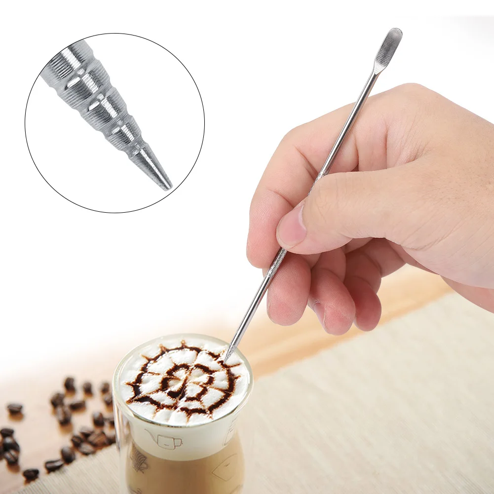 Нержавеющая сталь Кофе арт иглы эспрессо тянуть игла для цветка бариста Craft