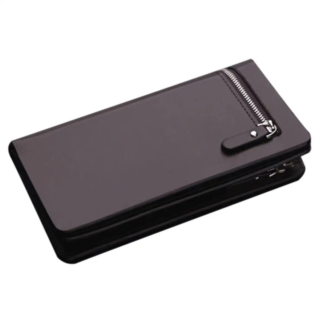 Men Casual Zip Button Pockets Wallet Cash Receipt Black Brown Square Holder Bag Street Outdoor etc | Багаж и сумки