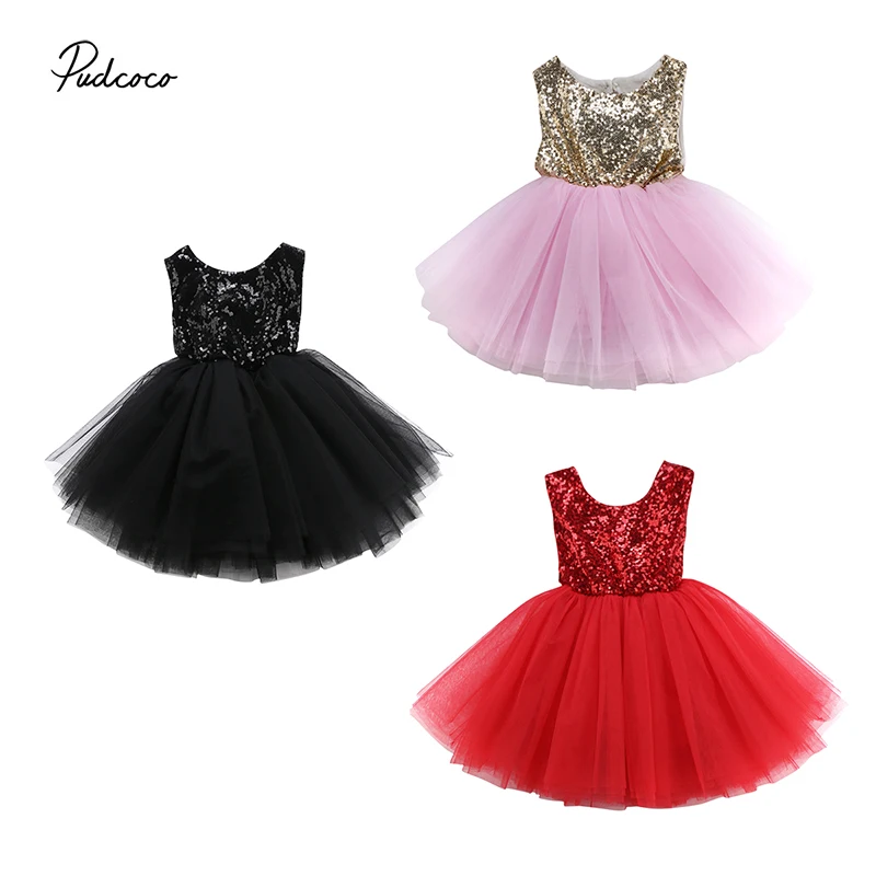 Princess Birthday Party Dress 2018 New Kids Baby Flower Girls Sequins Heart Back Gown Tutu Dresses Bridesmaid Sundress Clothing | Детская