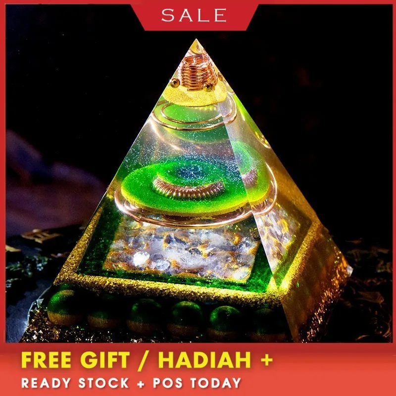 Кристаллическая Пирамида AURA REIKI Orgonite Aura украшение фэн шуй ремесла накопление