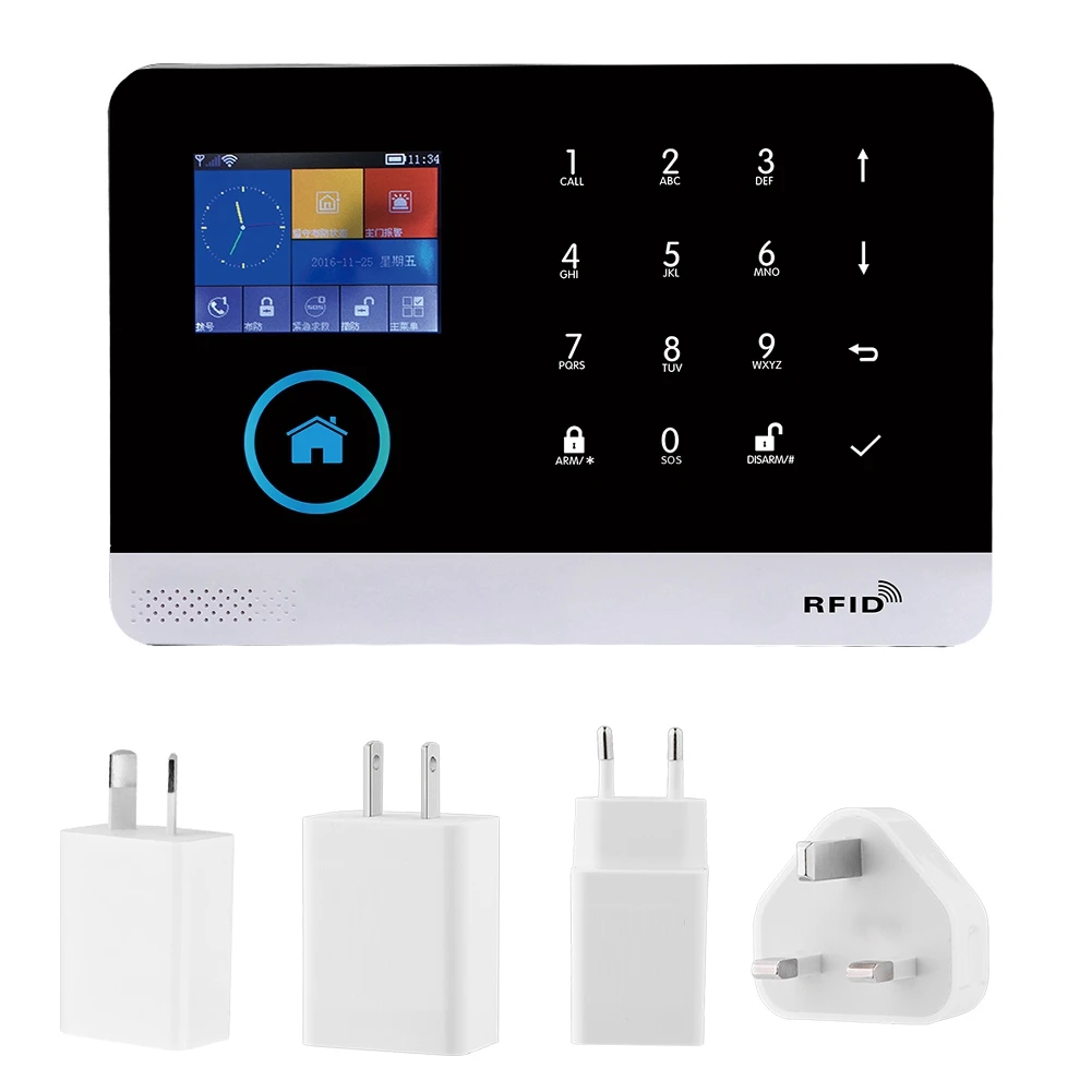 433 МГц Беспроводная GSM + GPRS WIFI интеллектуальная видео сигнализация умная домашняя