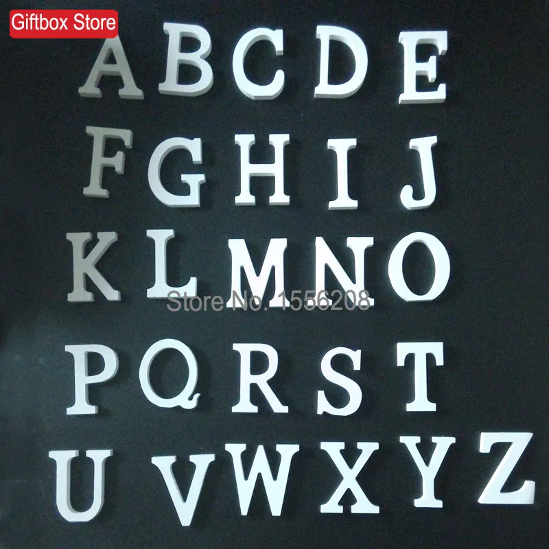 

2016 MDF Wooden Letters Of The Alphabets For Home Decoration Souvenir,White Color,26 Pieces Alphabets