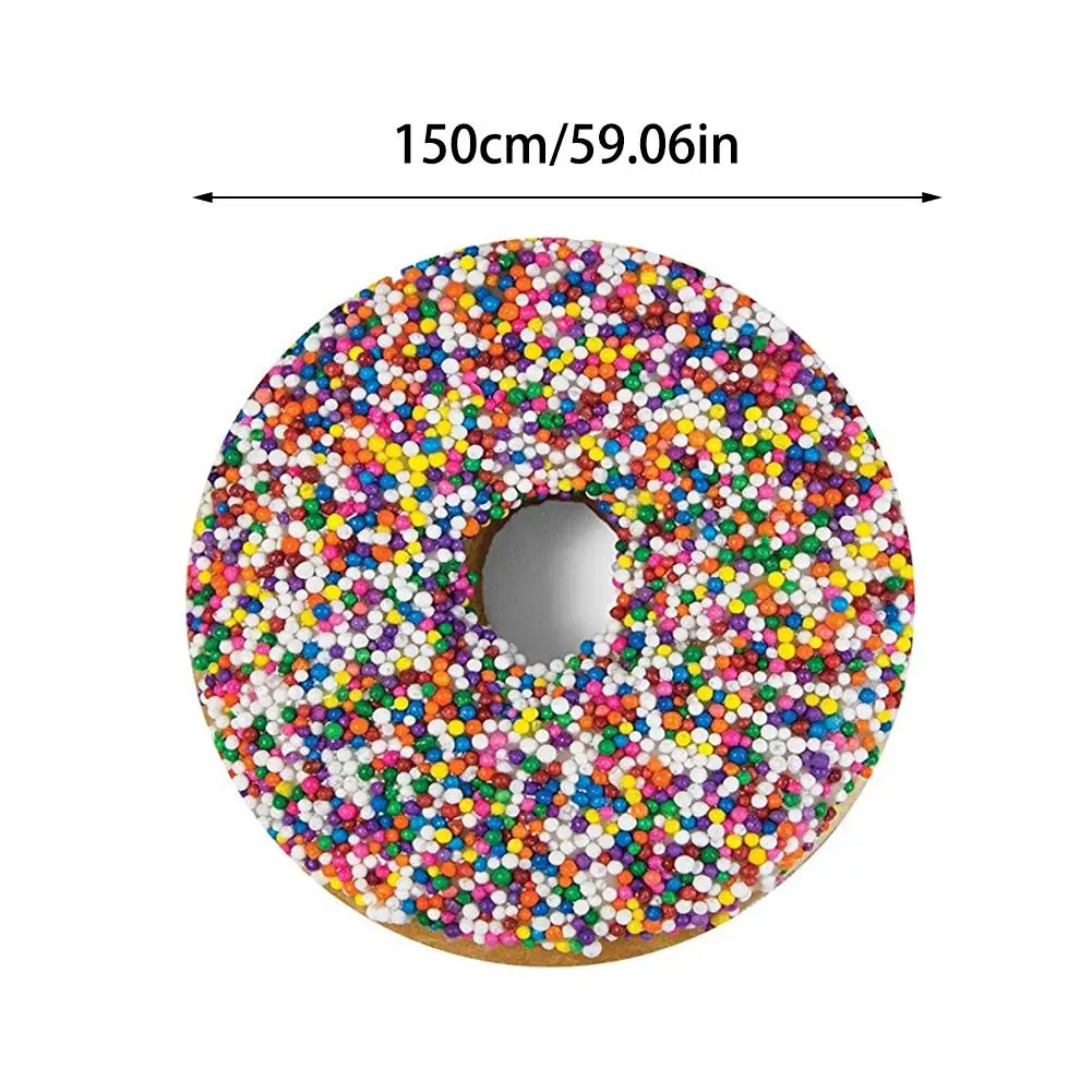 

2019 Pizza Hamburger Donut Round Blanket Home Adult Children's Double Thicken Blanket