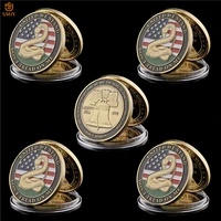 5pcs 1766 american snake liberty bell medal token copper colorful usa military challenge commemorative coin collection