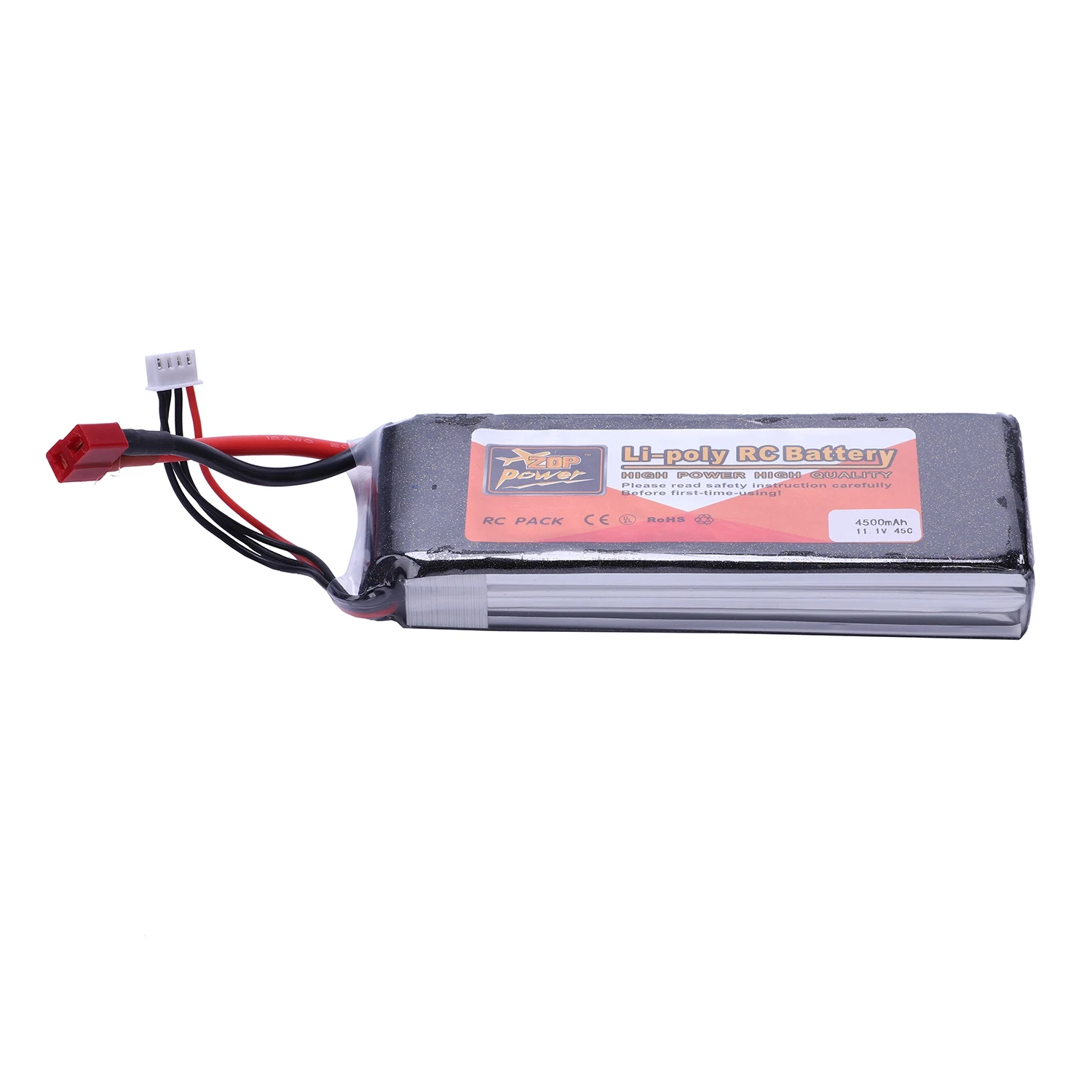 ZOP POWER 11 1 В 4500 мАч 45C 3S 1P Lipo Battery T Plug перезаряжаемый для радиоуправляемого гоночного