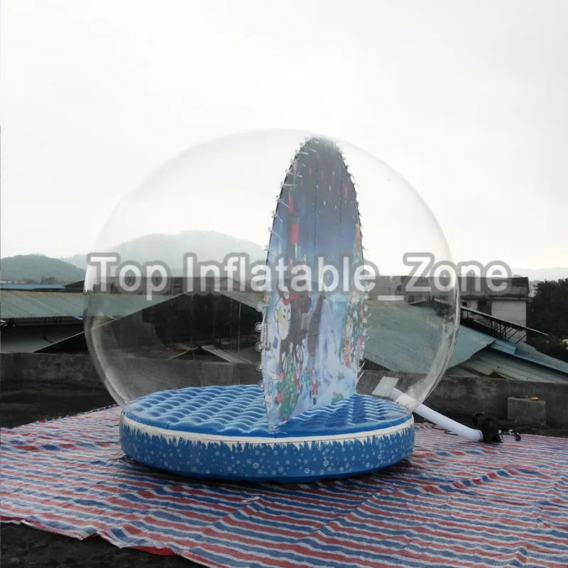 

Free Shipping Free Pump Inflatable Snow Globe 2M/3M/4M Dia Advertising Clear Snow Globe Photo Booth For People Inside Promotion