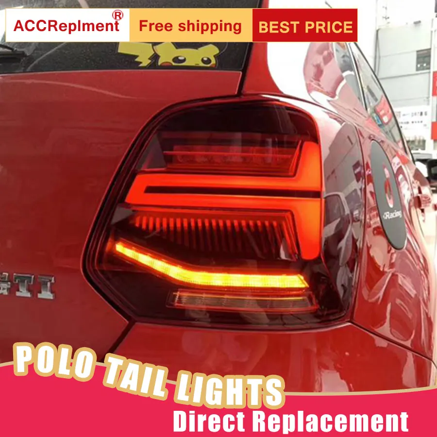 Новый светодиодный фонарь светильник s в сборе для VW Polo 2012 2017 задний стоп сигнал