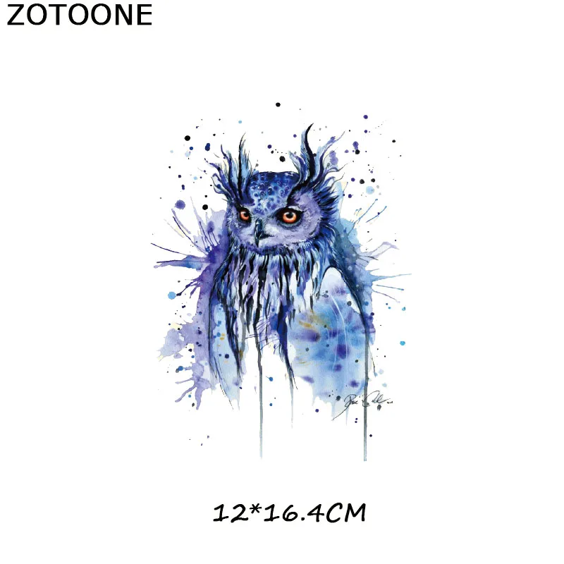 Модные 3D нашивки ZOTOONE для одежды с рисунком совы наклейки топов домашние