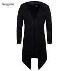 Тренчкот мужской, Весенняя Модная Повседневная Длинная ветровка, приталенный тренчкот, мужское пальто, зимнее теплое пальто