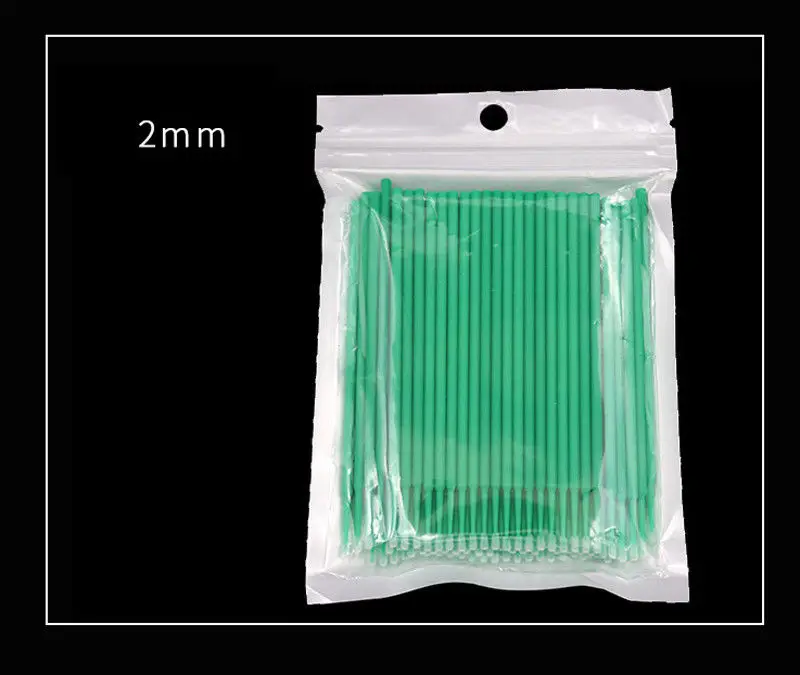 100 зубная микро-щетка одноразовые материалы аппликаторы для зубов ватные тампоны