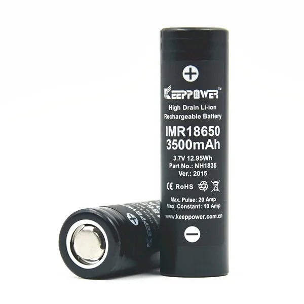 Аккумулятор Keeppower IMR 18650 3500 мАч 3 7 В макс. 20 А разряд NH1835 1 шт.|Перезаряжаемые