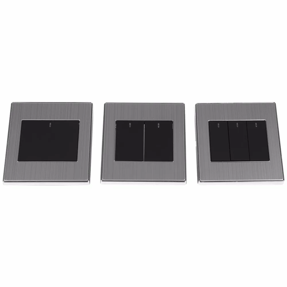 Настенный светильник 1/2/3 Gang 1 Way 250V 10A современный Электрический кнопочный