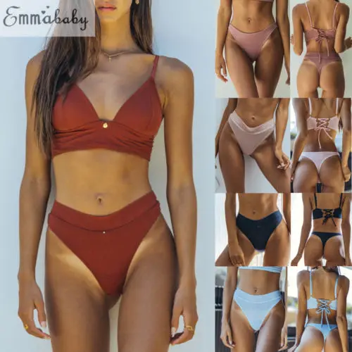 2018 летний женский пуш ап бюстгальтер бандаж Топ бикини комплект купальник размер