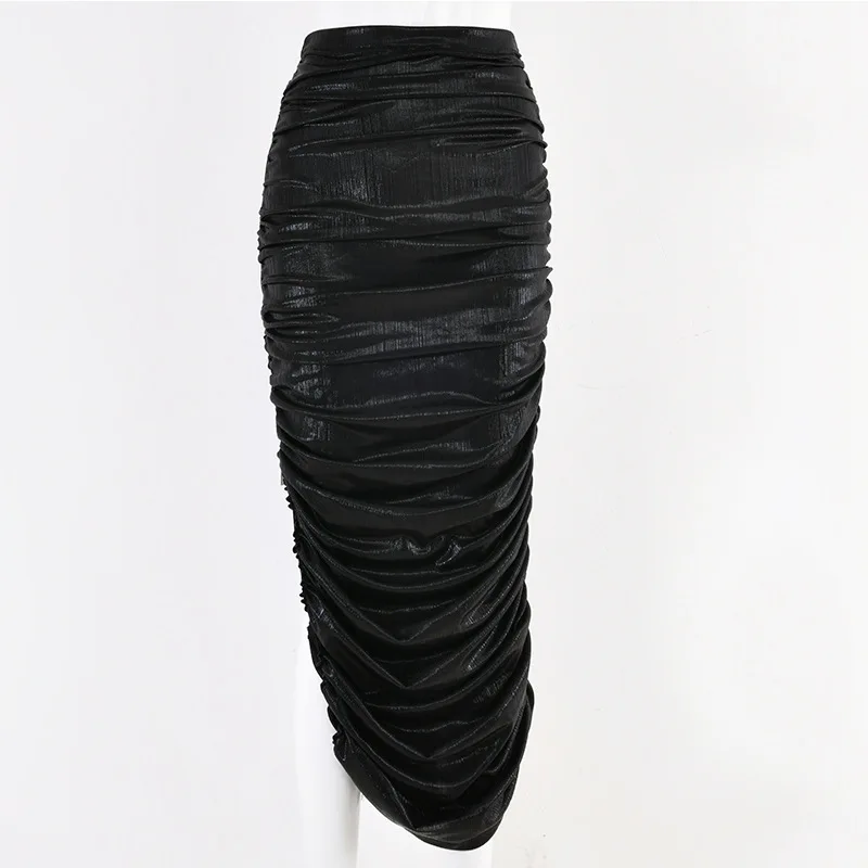 MUXU черный Искусственная кожа юбка saia faldas mujer jupe falda уличная bodycon пикантные