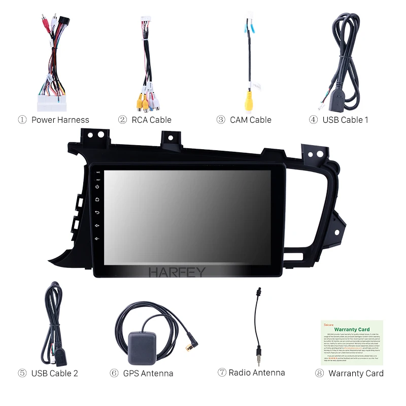 Автомагнитола Harfey для Kia k5 2011 2012 2013 2014 LHD Android 8 1 GPS мультимедийный плеер сенсорный
