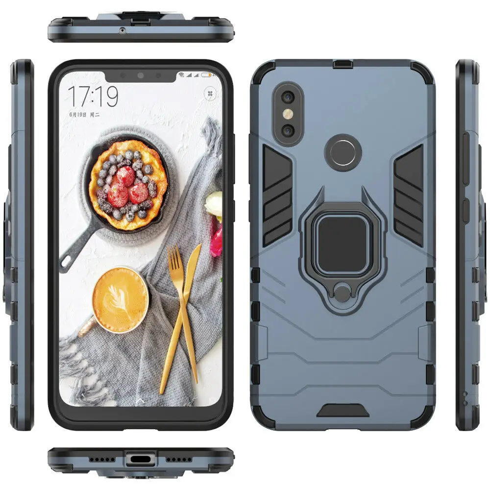Роскошные Магнит металлическое кольцо чехол для Xiaomi Redmi Note 7 mi 8 Lite противоударный