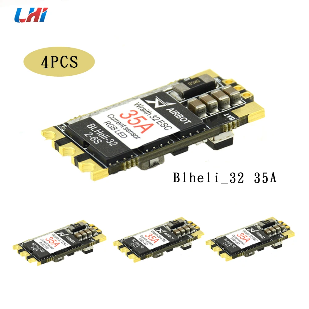 BLHeli_32 ESC для квадрокоптера Wraith32 32 bit Оригинал airbot 35A поддержка DSHOT1200 Встроенный