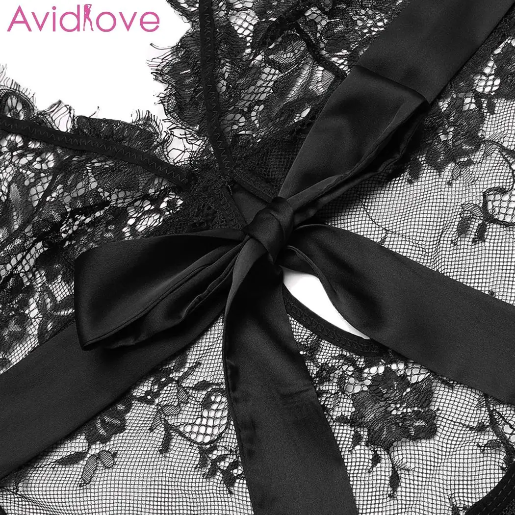 Женское кружевное белье Avidlove пикантное соблазнительное нижнее с открытой