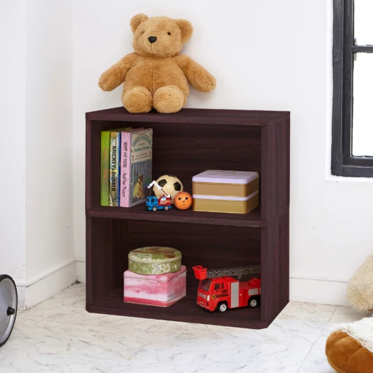 Way Basics Eco Friendly Webster 2-книжная полка эспрессо дерево зерно-инструмент-бесплатная