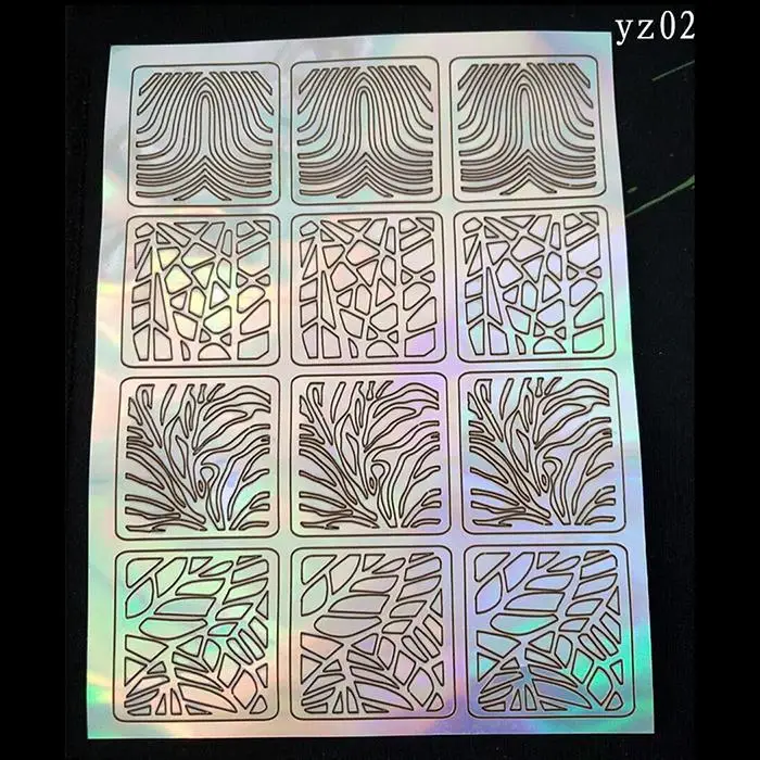 New Women Fashion Nail Art Decoration Sticker Laser Hollow Out DIY Creative Silver Stickers | Красота и здоровье