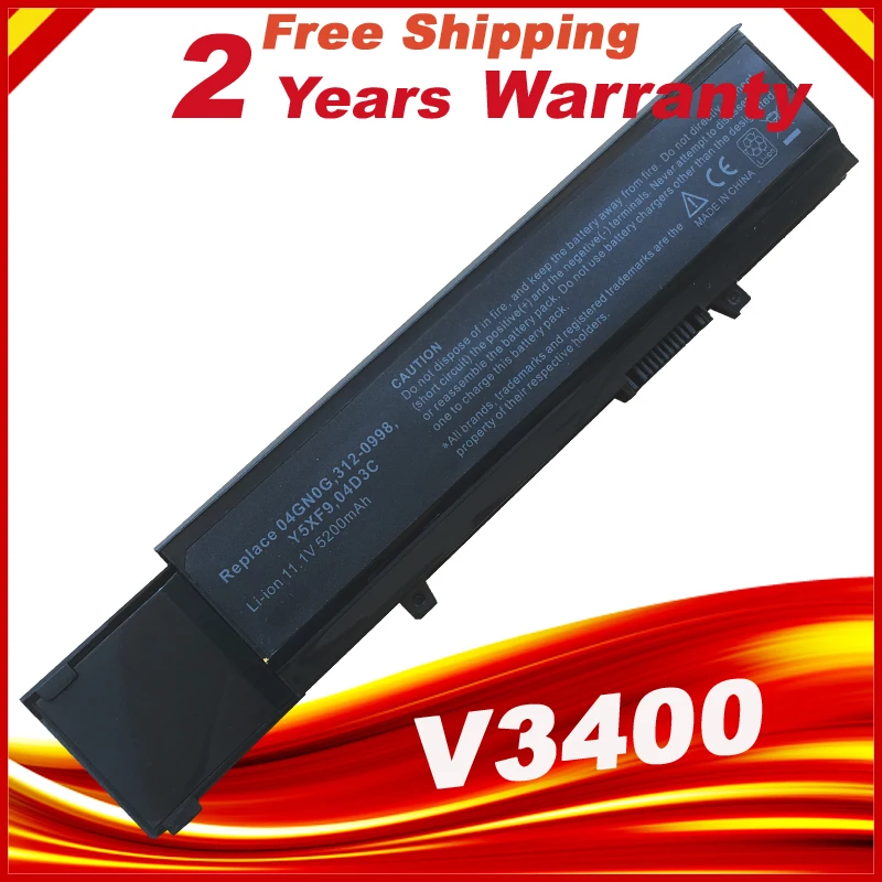 Аккумулятор для ноутбука Dell Vostro 3400 3500 3700 3400n 3500n 3700n 7FJ92 4JK6R CWX2D TXWR Y5XF9 TY3P4 TXWRR P06E P06E001