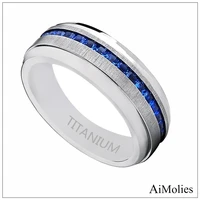 aimolies recommend titanium steel czech blue stone ring a0005