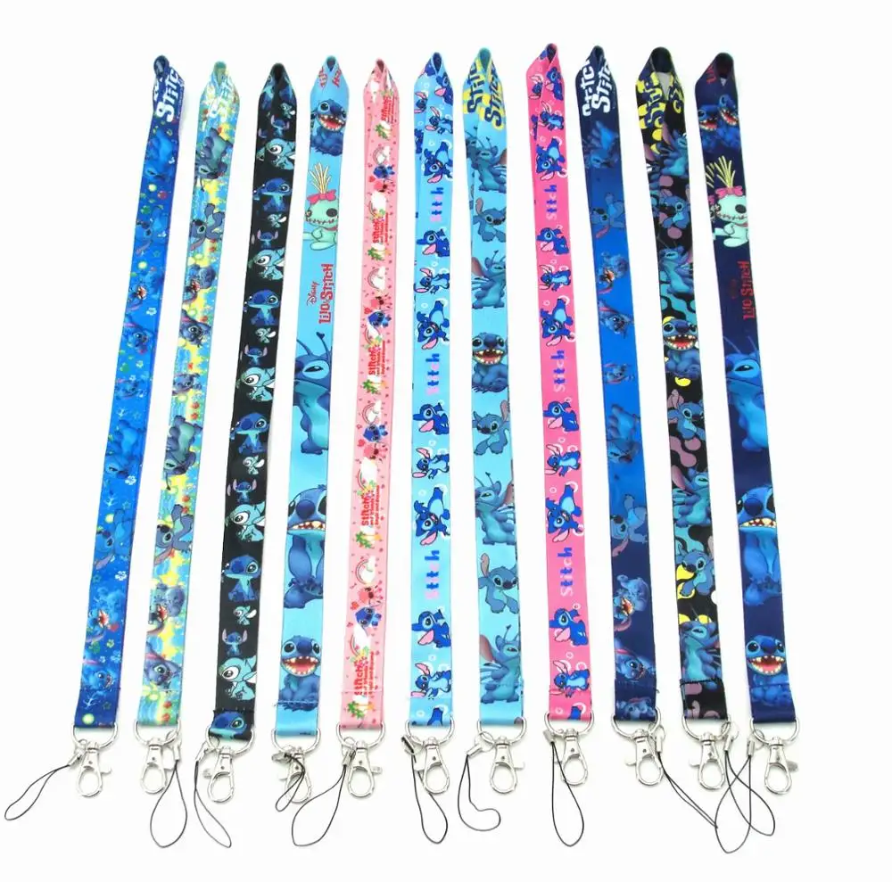 10 шт. Lilo & Stitch Брелоки для ключей держатель удостоверения личности брелоки