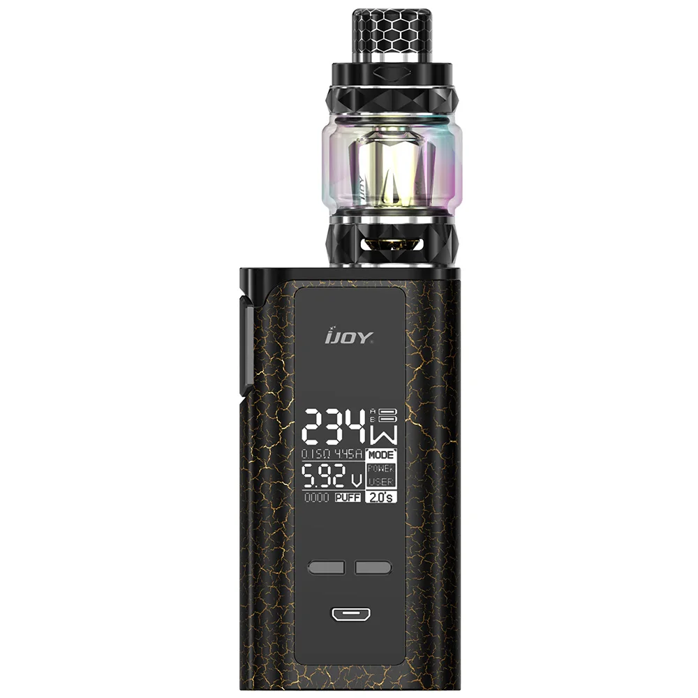 Оригинал IJOY Captain PD270 234 Вт комплект светодиодный экран Алмазный sub Ом атомайзер