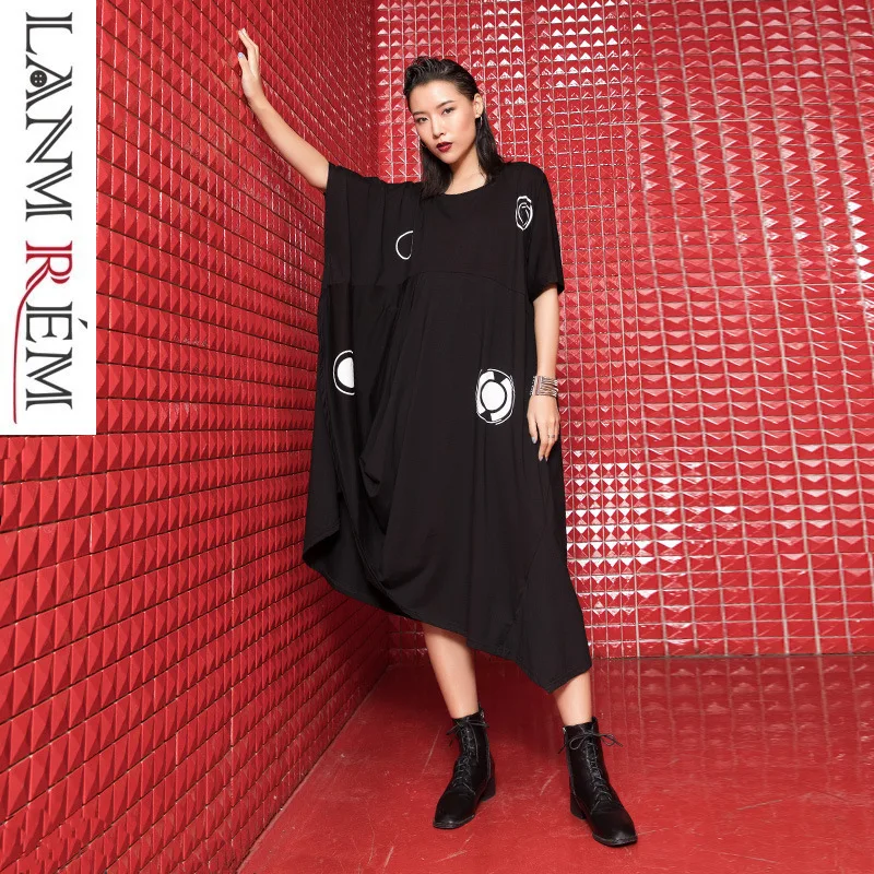 LANMREM 2019 одежды комплект летней для семьи одежда Новинки женщин пуловер с принтом