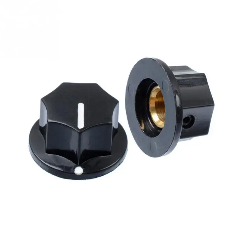 3 шт. регулятор громкости ручки черный синтетический пластик гитара джаз Винтаж