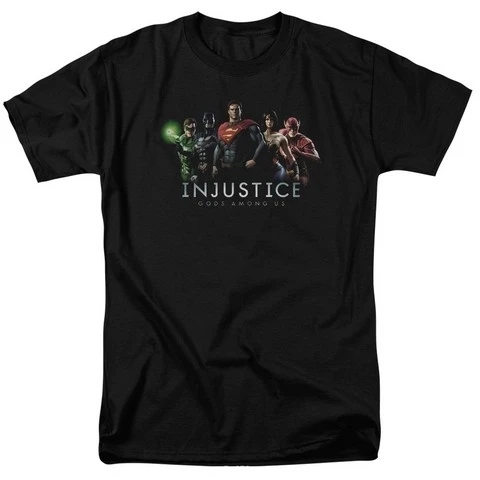 Trevco Injustice Gods Among Us-Лига несправедливости с коротким рукавом для взрослых 18-1 Tee Black-4X