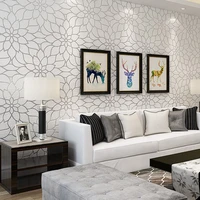 european lotus living room tv background wallpaper modern minimalist bedroom wallpaper 3d videowall suede fabric