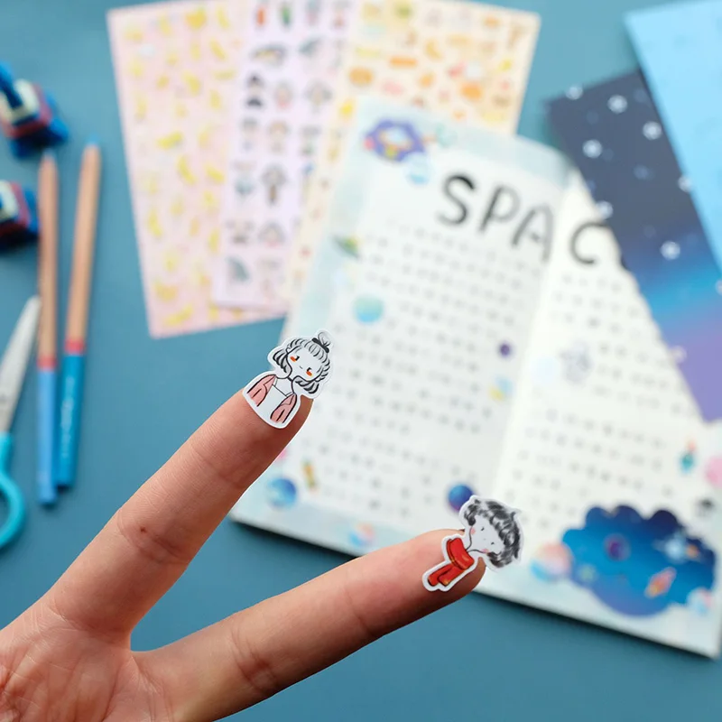 Kawaii Fantasy Planet наклейки милые канцелярские ПВХ клей для детей DIY украшения дневник в