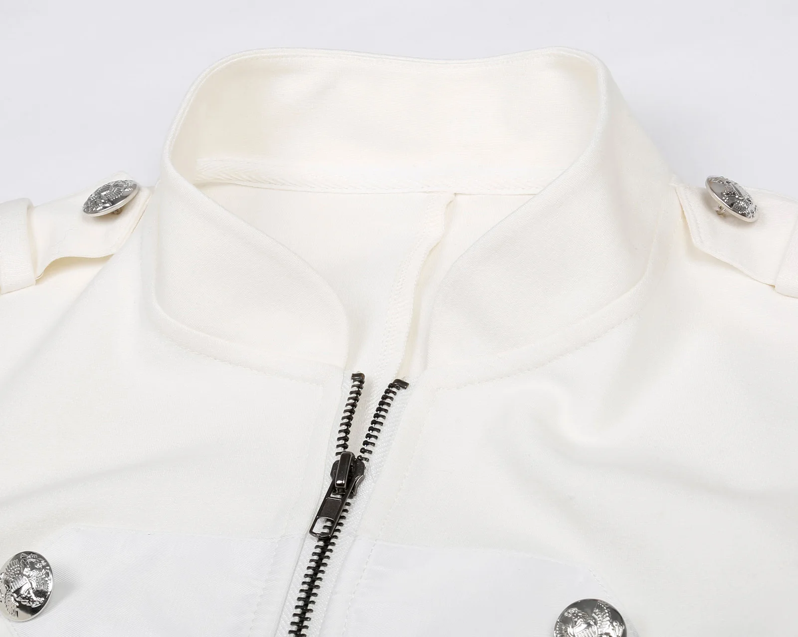 Женская облегающая куртка в стиле стимпанк винтажная на молнии с пуговицами