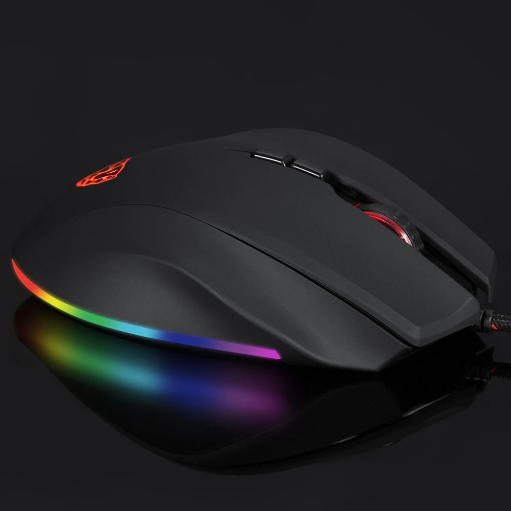 2018 11 Motospeed V80 проводная мышь 5000 точек/дюйм RGB игровой чип Расслабляющая рука для