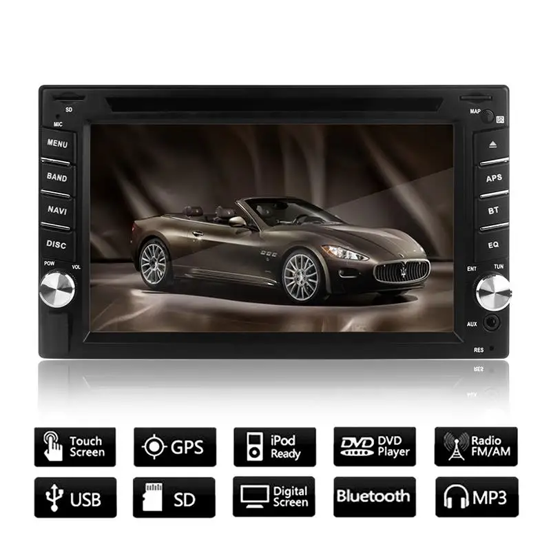 Автомобильный DVD плеер с сенсорным экраном 6 2 дюйма Bluetooth MP3 MP4 USB SD|Автомагнитолы| |