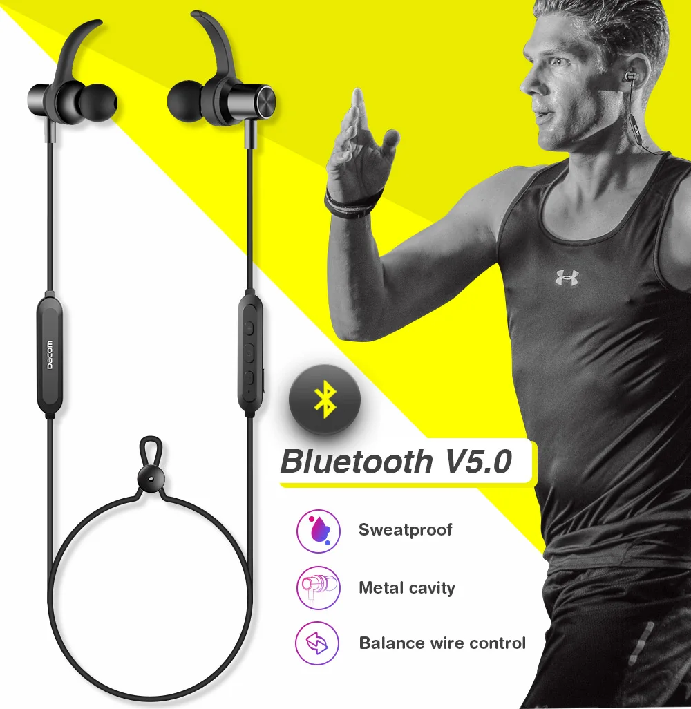 Беспроводные наушники DACOM L15 спортивные Bluetooth 5 0 стерео IPX5 водонепроницаемая