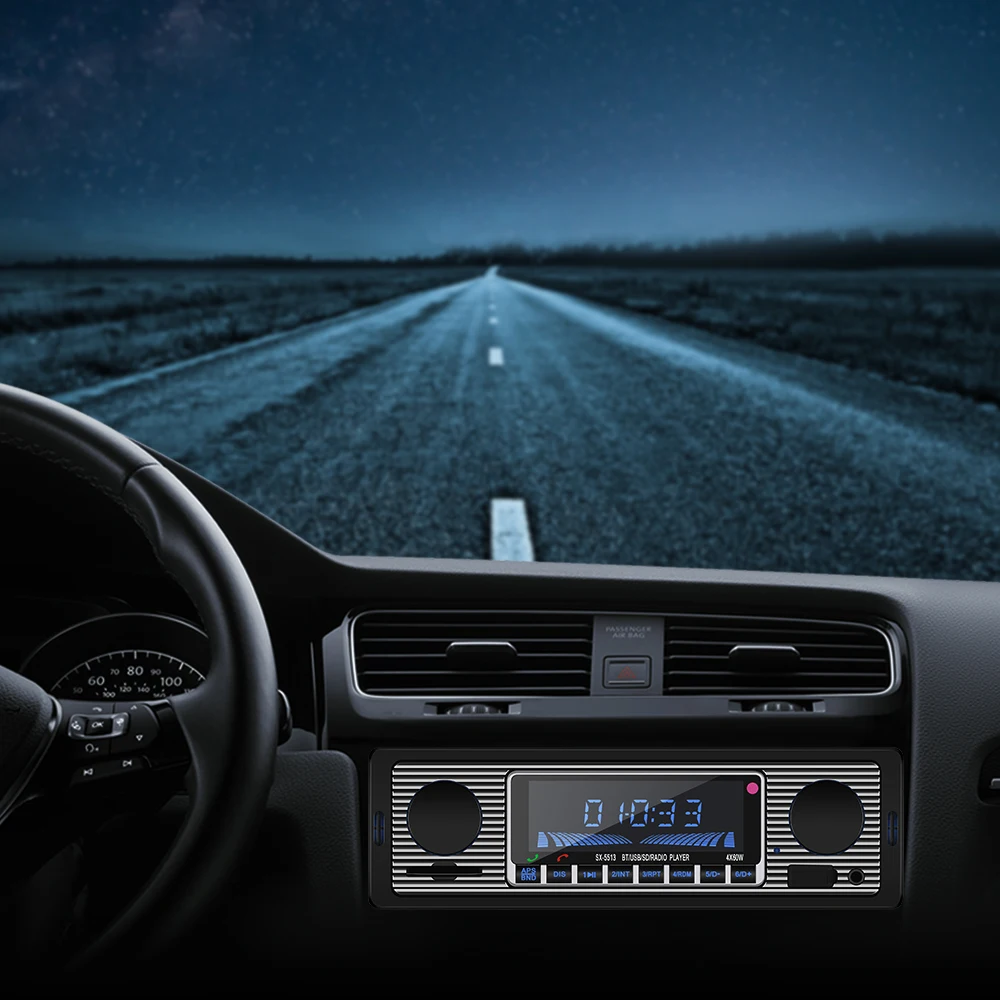 Авторадио Bluetooth автомобильный стерео аудио 1DIN плеер In Dash FM MP3 радио с AUX IN USB DC 12V