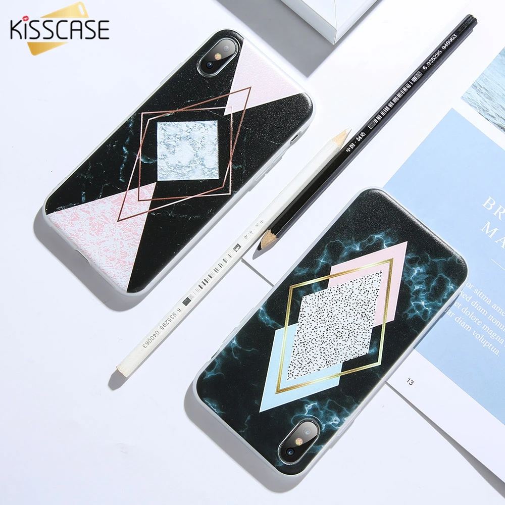 Чехол с геометрическим рисунком KISSCASE для Huawei P10 P20 Mate 20 10 Lite Pro P Smart Мягкий