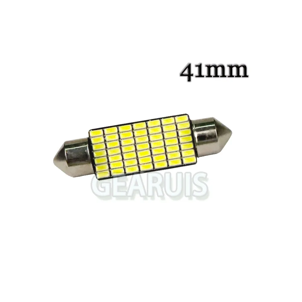 100 шт. гирлянда 31 мм 36 39 42 Светодиодная лампа C5W C10W 28 35 49 SMD 3014 сверхъяркая