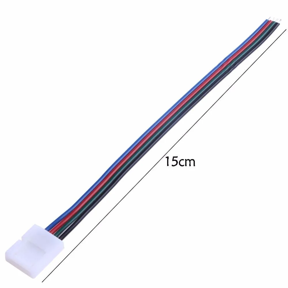 [Seven Neon]free shipping 15cm connector cable with one end clip for 4pin 8mm FPBC board 3528 2835 RGB led strip | Обустройство дома