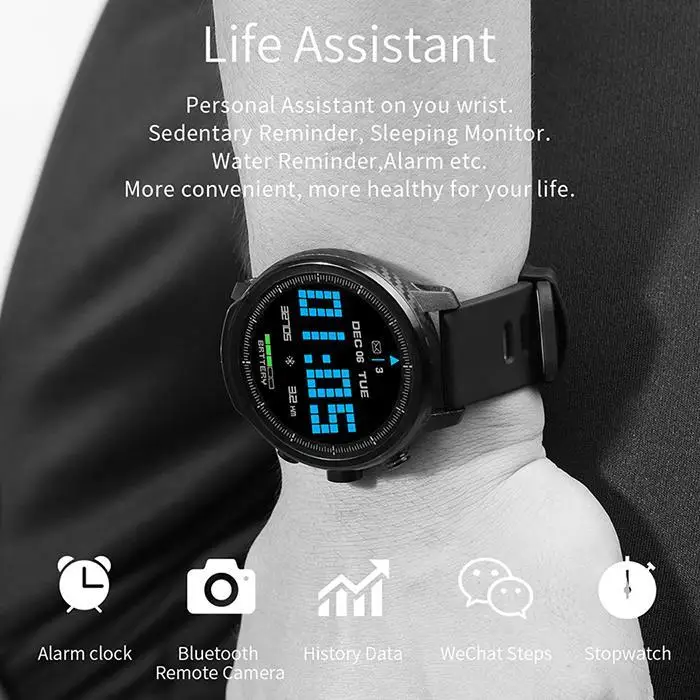 Смарт-часы водонепроницаемый браслет bluetooth сердце 380 мА/ч скорость IP68 шагомер