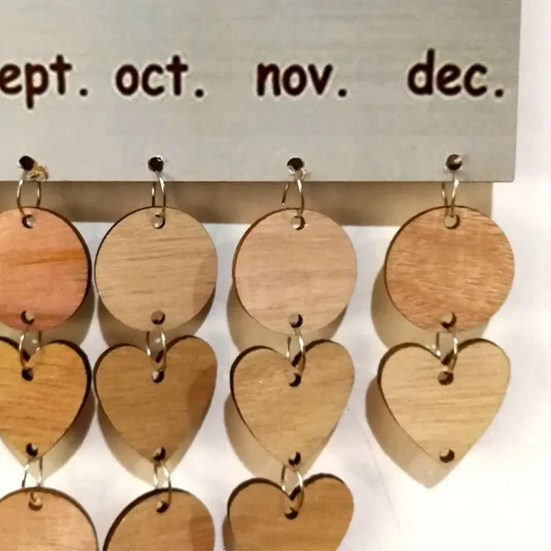 Деревянный календарь на день рождения доска DIY семья и друзья знак дня