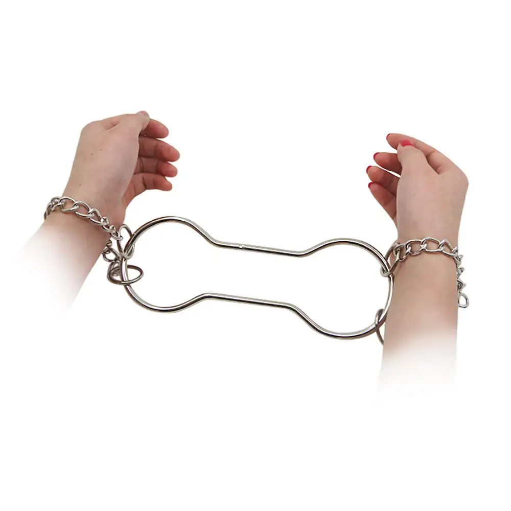 

1 set Magic Handcuffs Escape Chain Shackle Escape Magic Tricks Props Stage Close-up Accessories Gimmick Comedy