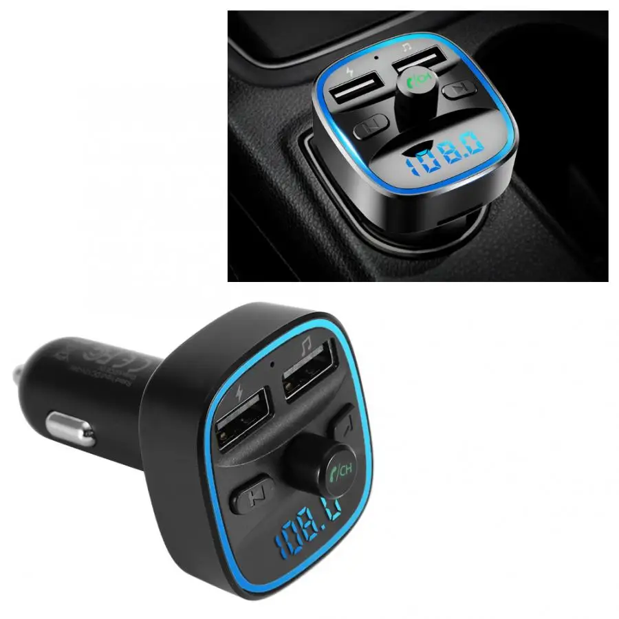 Accessoire voiture 2 usb порта для зарядки Автомобильный fm передатчик Bluetooth USB MP3 в реальном